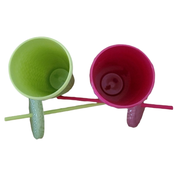 2 26 oz Travel Tumbler Double Walled Diamond Textured Studded Acrylic Straw - Picture 3 of 5